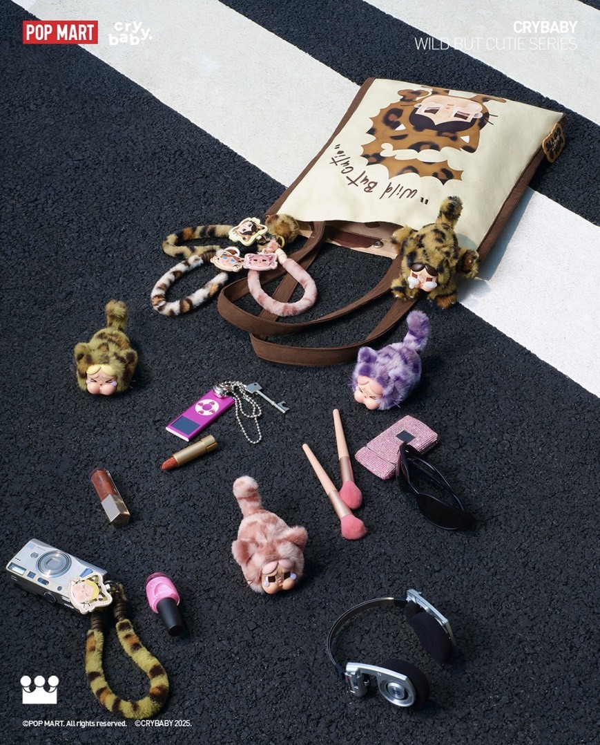 現貨 POPMART 泡泡瑪特 CRYBABY 豹豹貓貓系列 貓咪 搪膠 毛絨 掛件 盲盒 6+1隱藏款