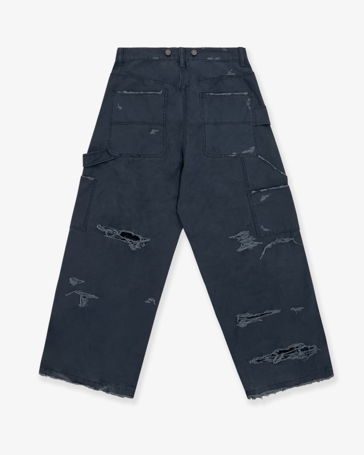 PROJECT G/R GR Distressed Work Pants 水洗破壞工作褲長褲