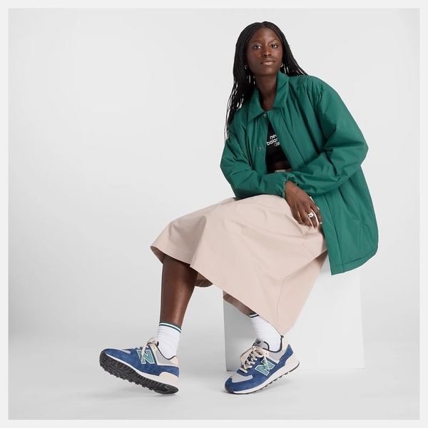 NEW BALANCE 長裙 NB 粉杏 口袋 工裝裙 女 WK43551LMR