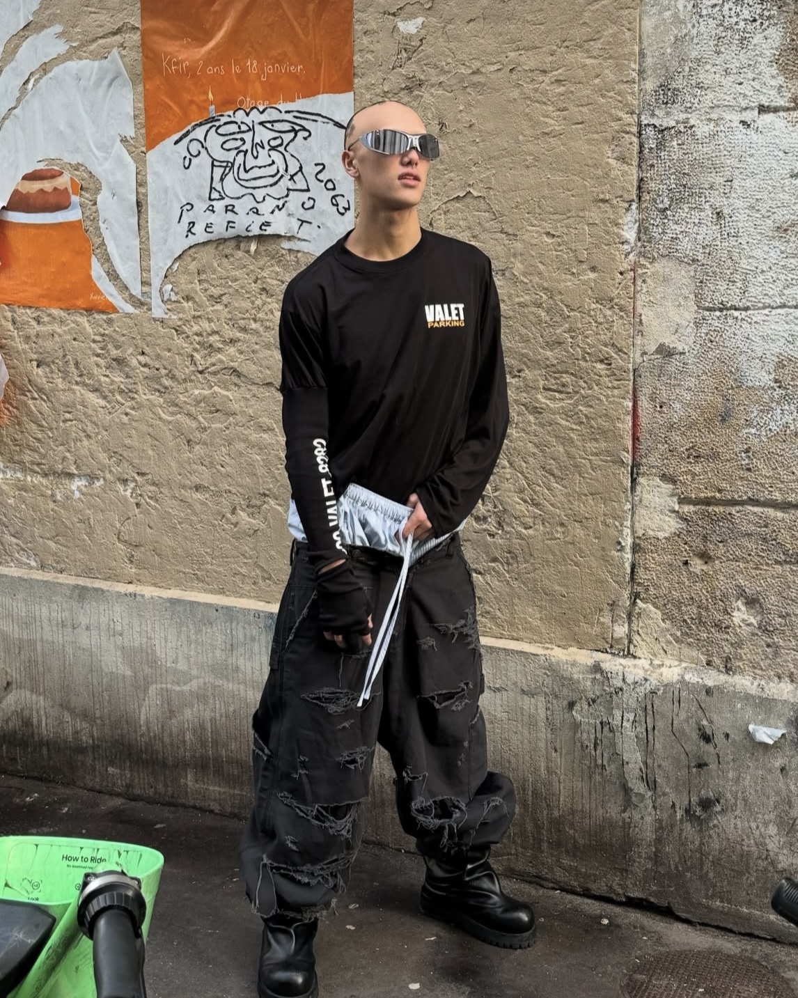 メンズ project gr GLOVE LONG SLEEVE / BLK