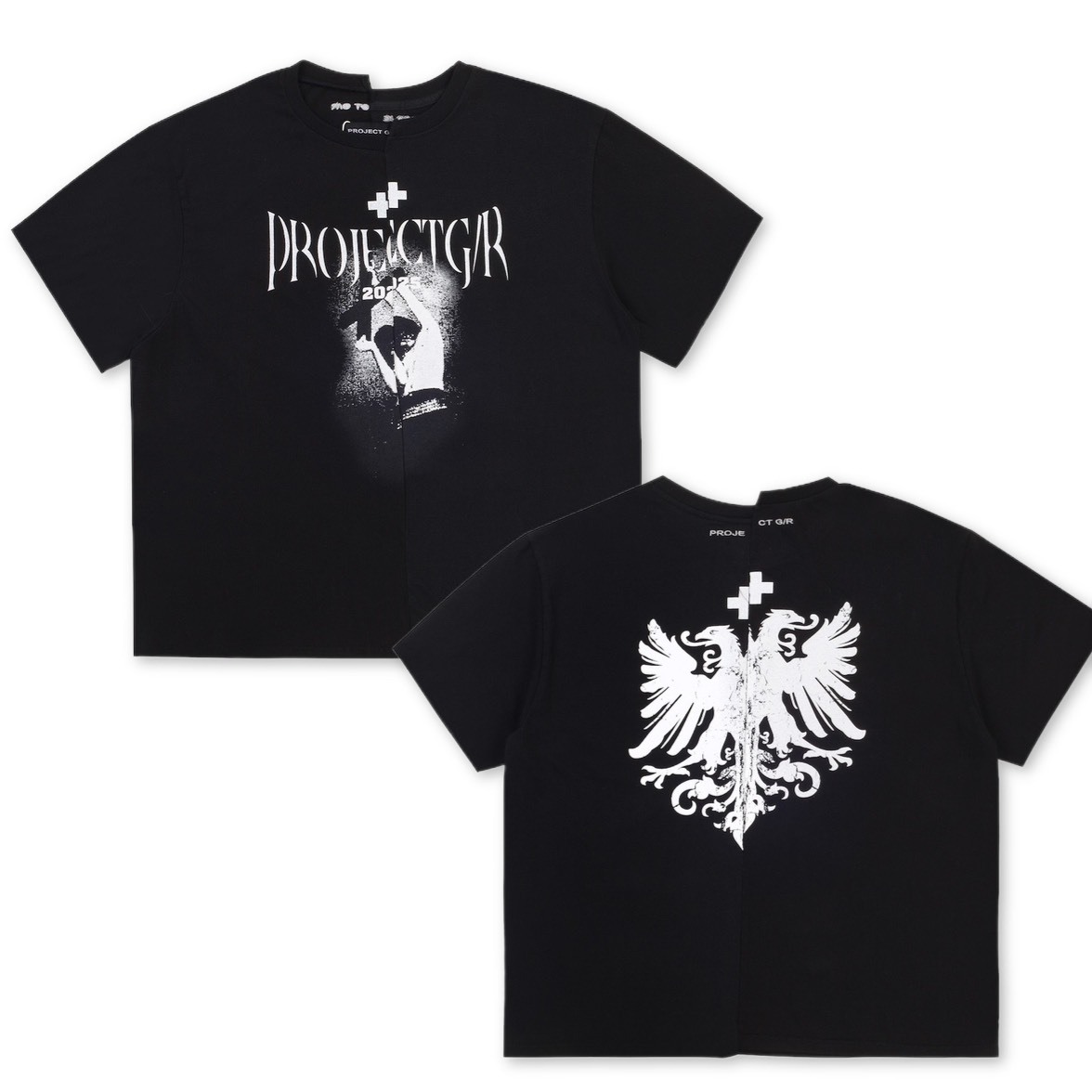 PROJECT G/R GR TIGHT FIT SPLIT Tee Tshirt 拼接短袖短T