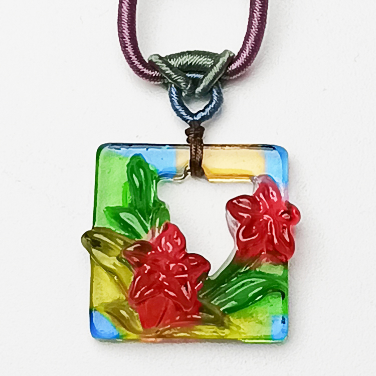 鹿港窯禮品館|居家開運 水仙  琉璃項鍊