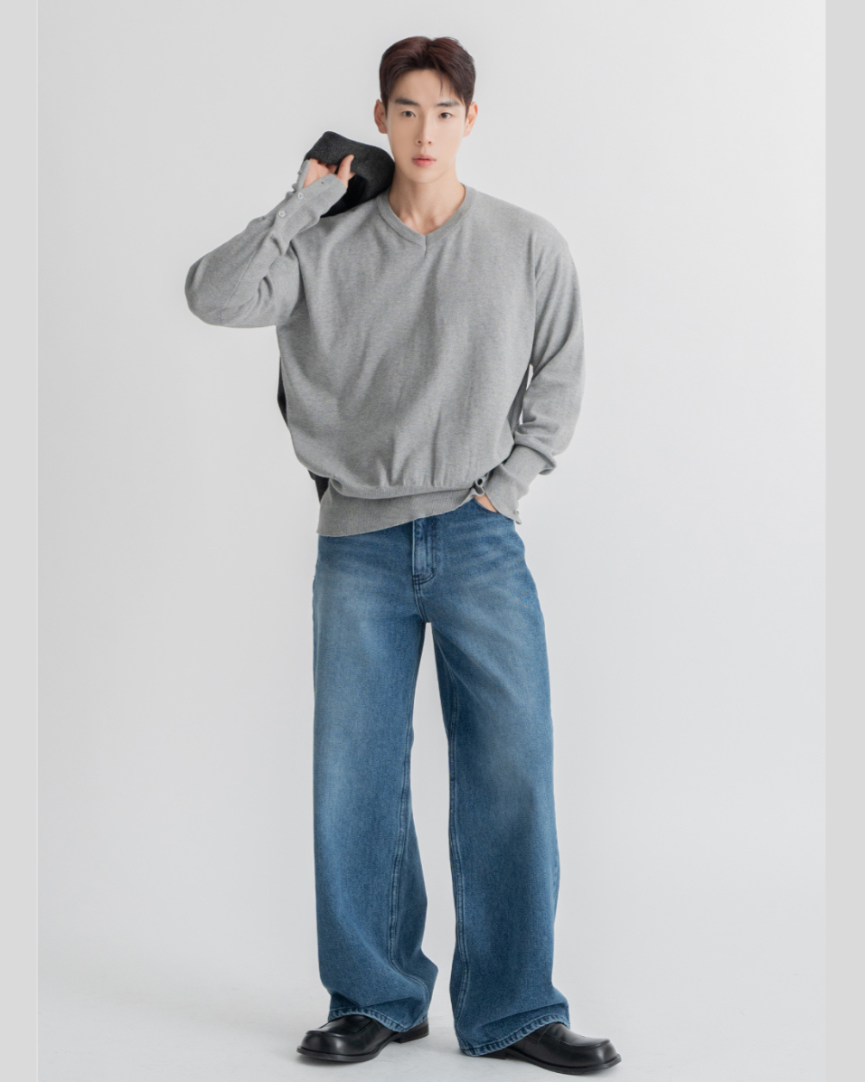 Noel 半寬牛仔褲