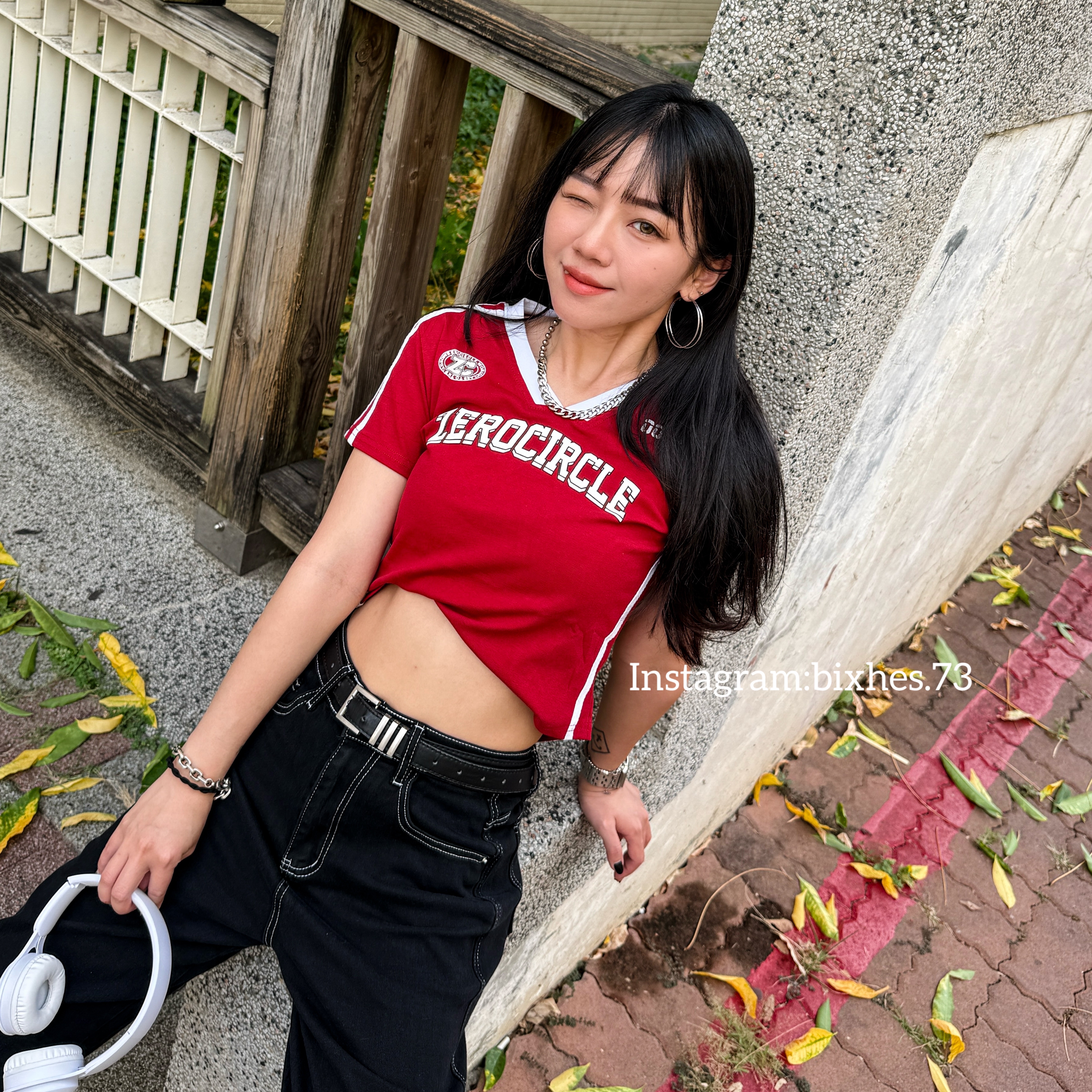 V領賽車四色短版T(A00108)