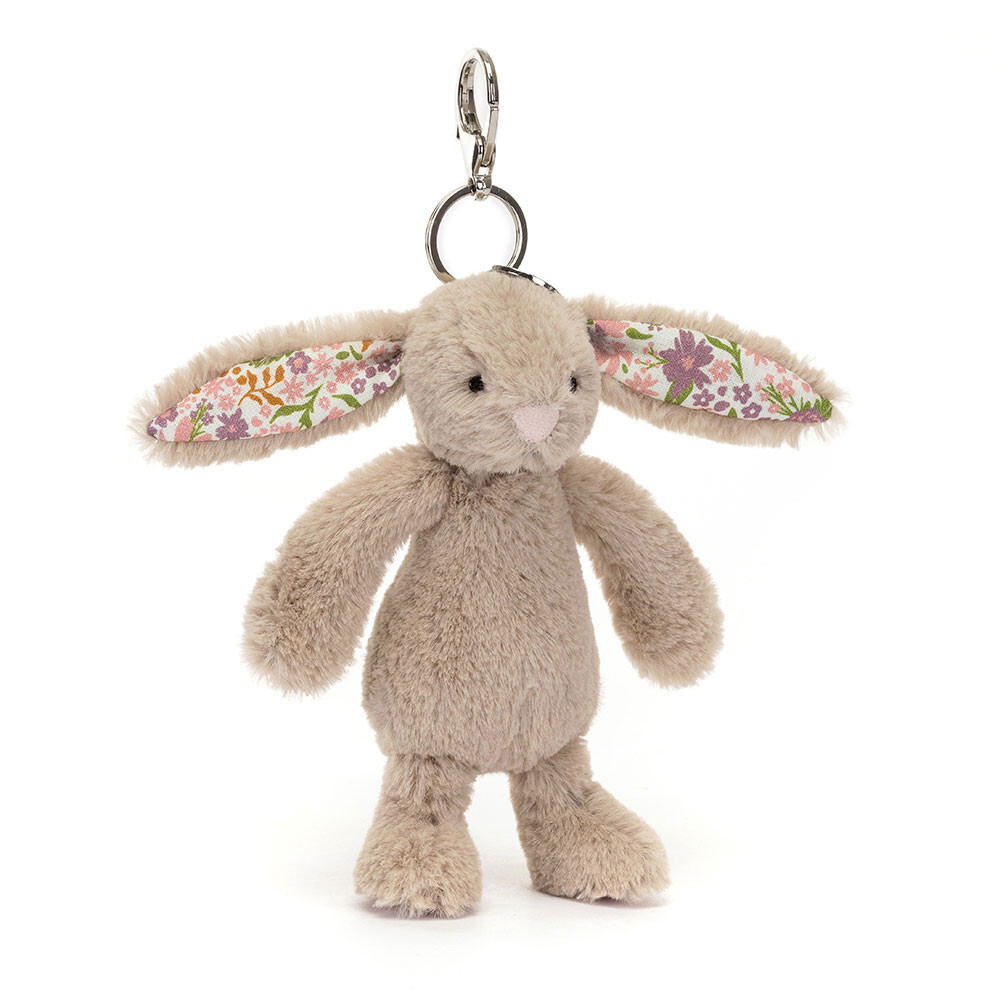 JELLYCAT 碎花杏啡花瓣兔仔匙扣 Blossom Beige Bunny 'Petal' Bag Charm