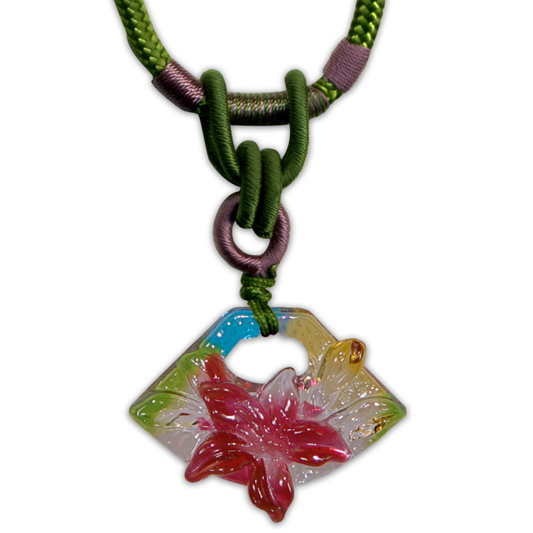 鹿港窯禮品館|居家開運|萱草  琉璃項鍊