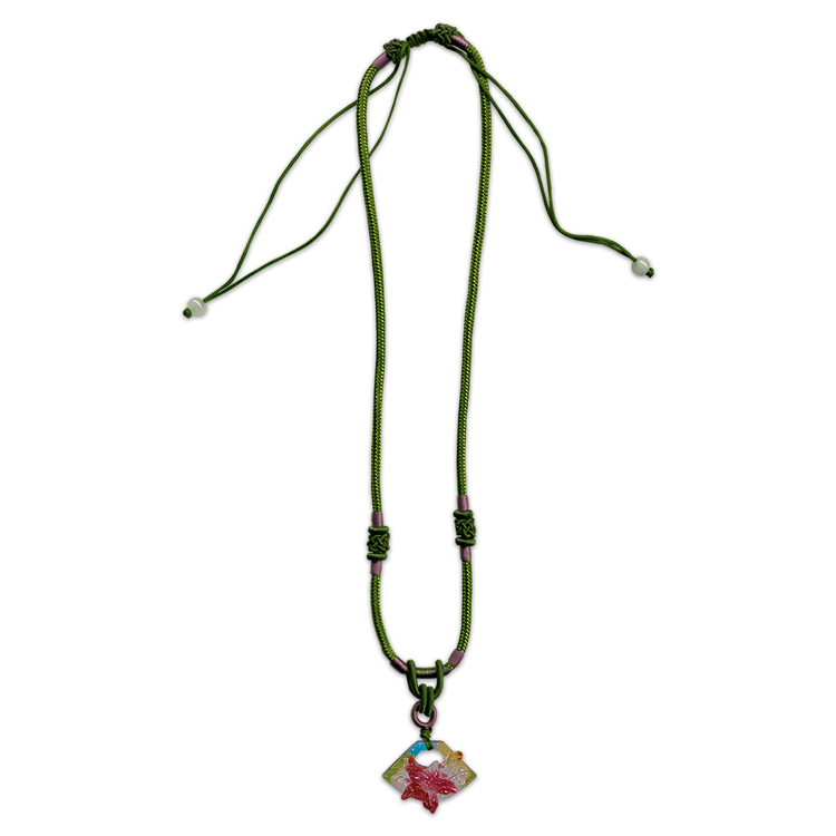 鹿港窯禮品館|居家開運|萱草  琉璃項鍊