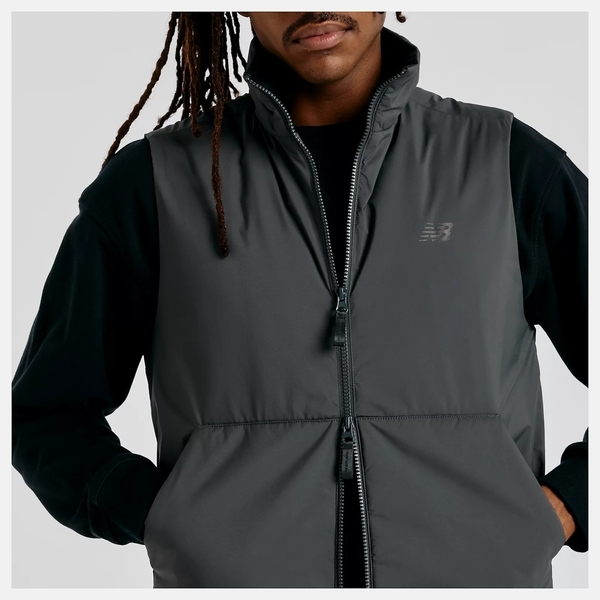 NEW BALANCE 背心 NB 深灰 保暖 休閒背心 男 MV43500ACK