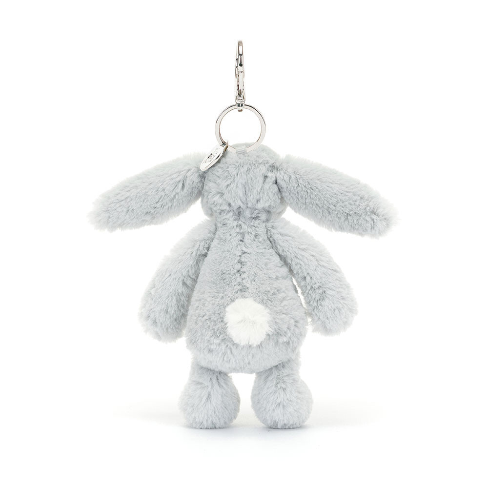 JELLYCAT 銀灰色兔仔匙扣 Bashful Silver Bunny Bag Charm L