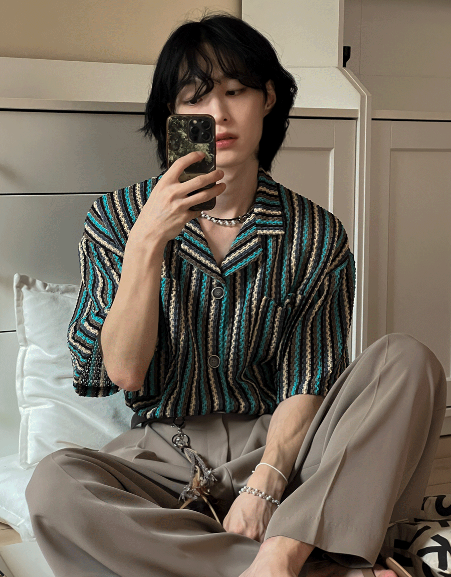 哈瓦那短袖針織開衫