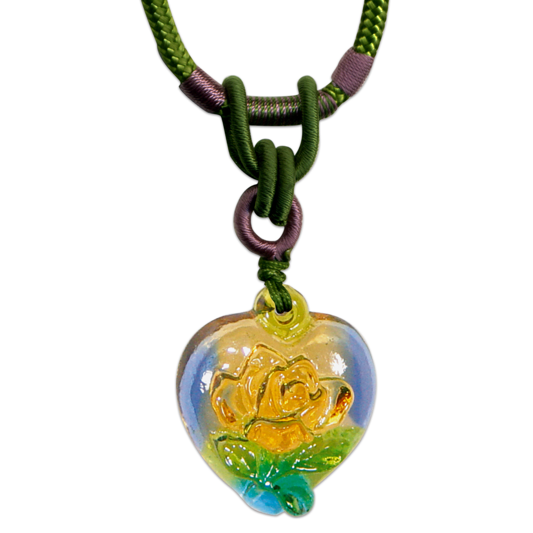 居家開運玫瑰琉璃項鍊｜心中只有妳 浪漫手工珠寶推薦