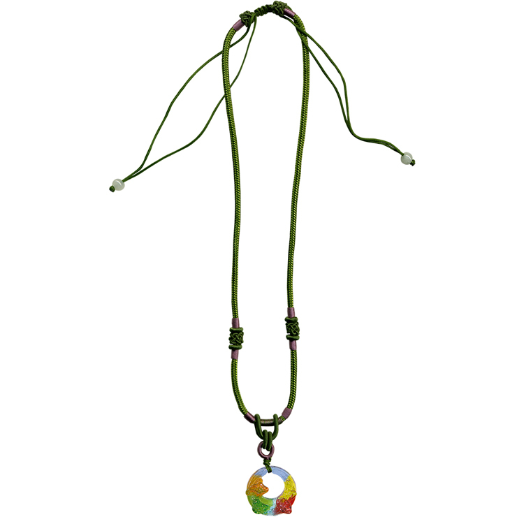 鹿港窯禮品館|居家開運|牽牛花 琉璃項鍊