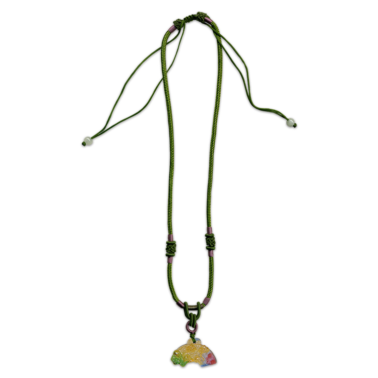 鹿港窯禮品館｜居家開運｜蘭花造型水晶琉璃項鍊