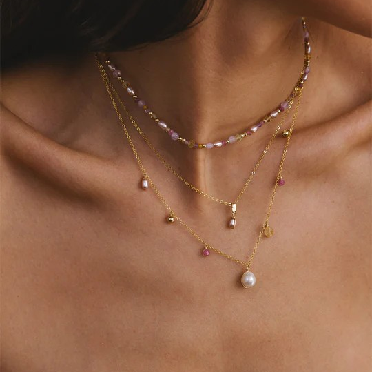 1YA0512-112 YAY PARIS Venus Necklace - Amarena Laminated Gold #500TPVE9101 (A-EU-E)