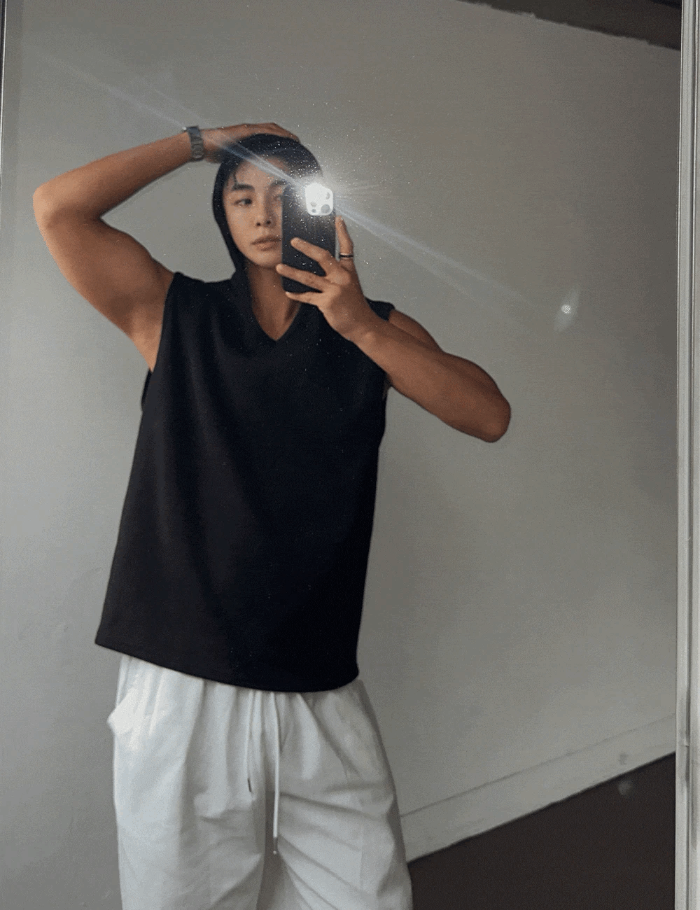 四季哈奇連帽針織背心