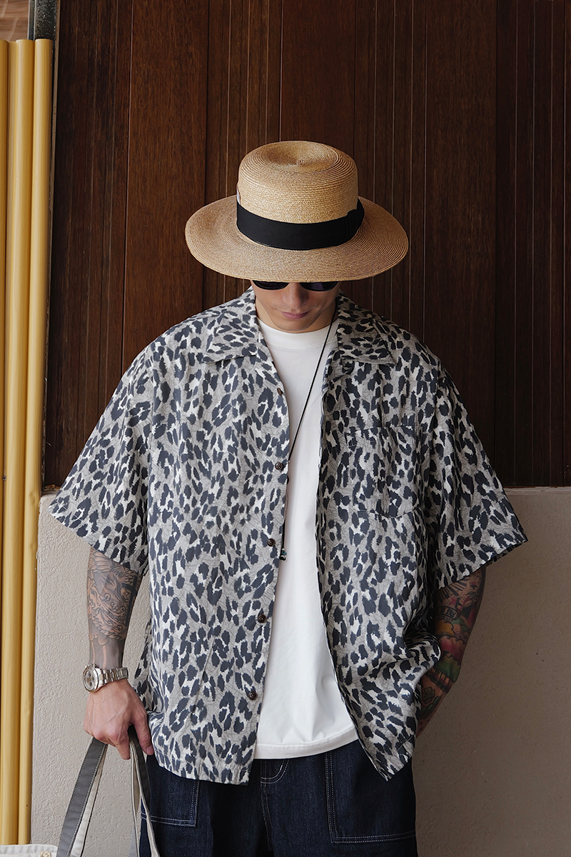 Unbent 25s/s 豹紋短袖襯衫