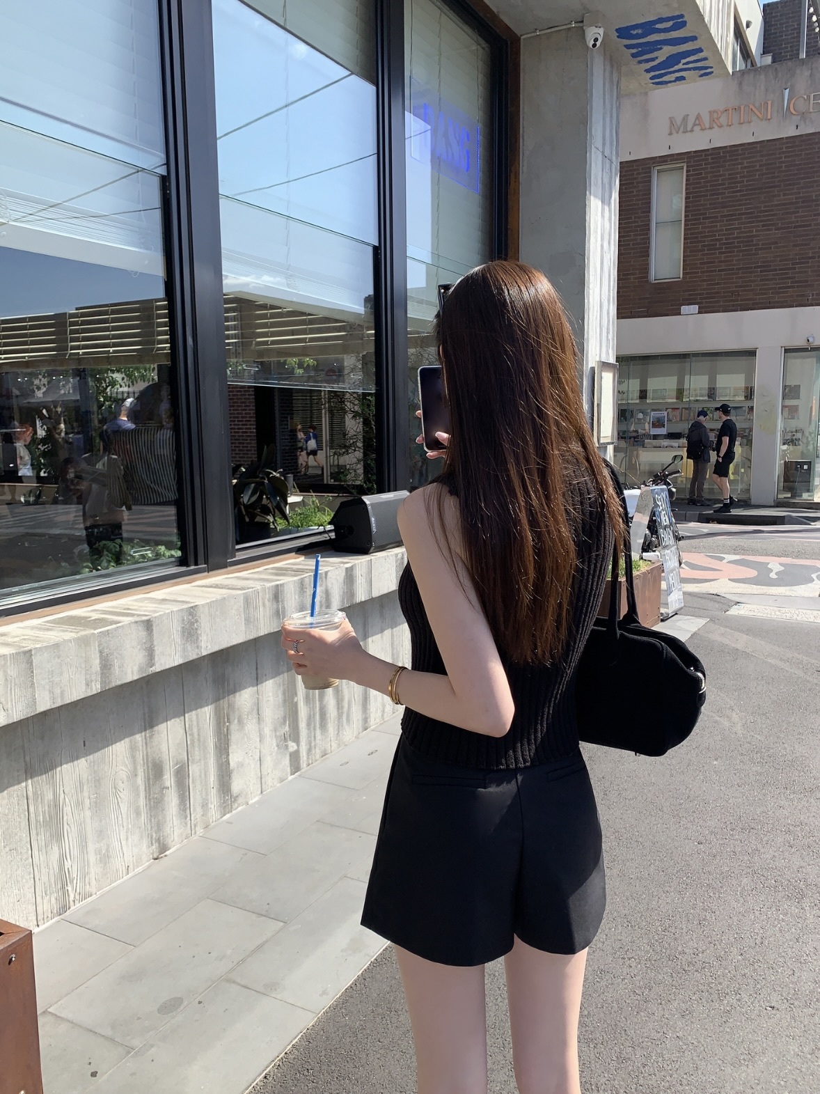 M29 雙打摺西裝短褲S/M (黑/白）