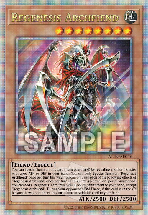 ALIN-AE016 (SR/QCSE)Regenesis Archfiend(再世魔神 民數記)