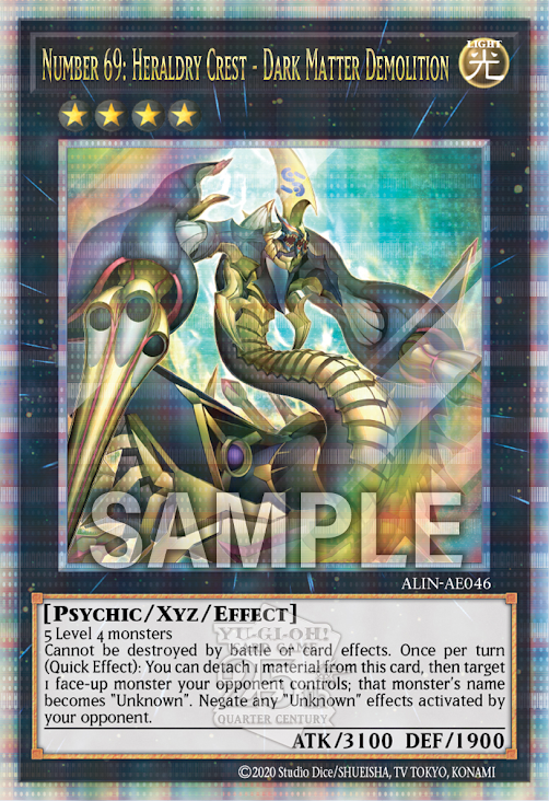 ALIN-AE046 (UR/QCSE)Number 69: Heraldry Crest - Dark Matter Demolition(No.69 紋章神盾徽 神之怒)
