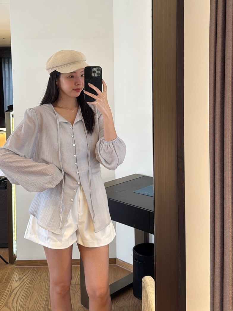 M31 浪漫蓬蓬袖上衣 (白)