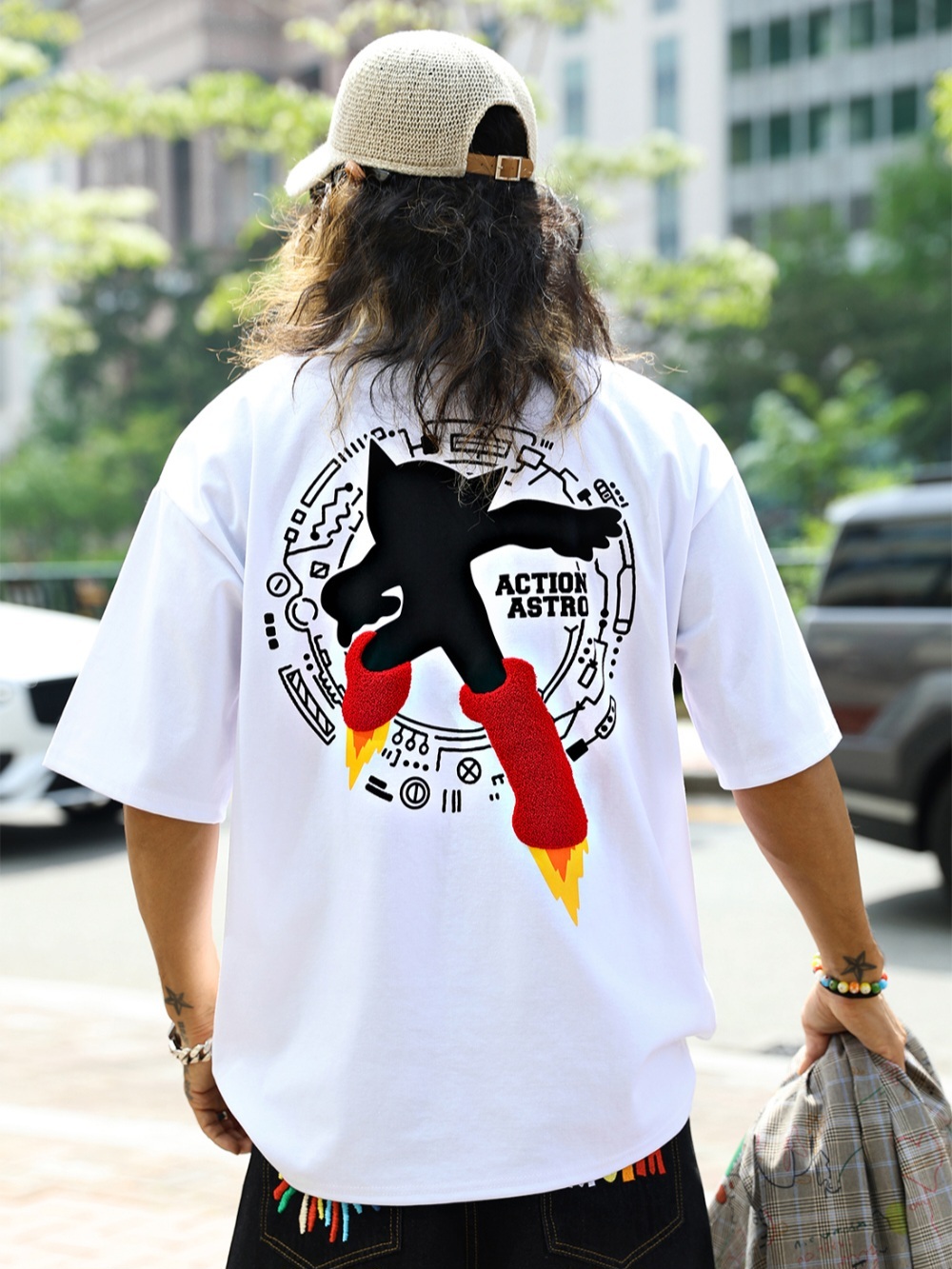 原子小金剛毛圈紅靴短袖T恤