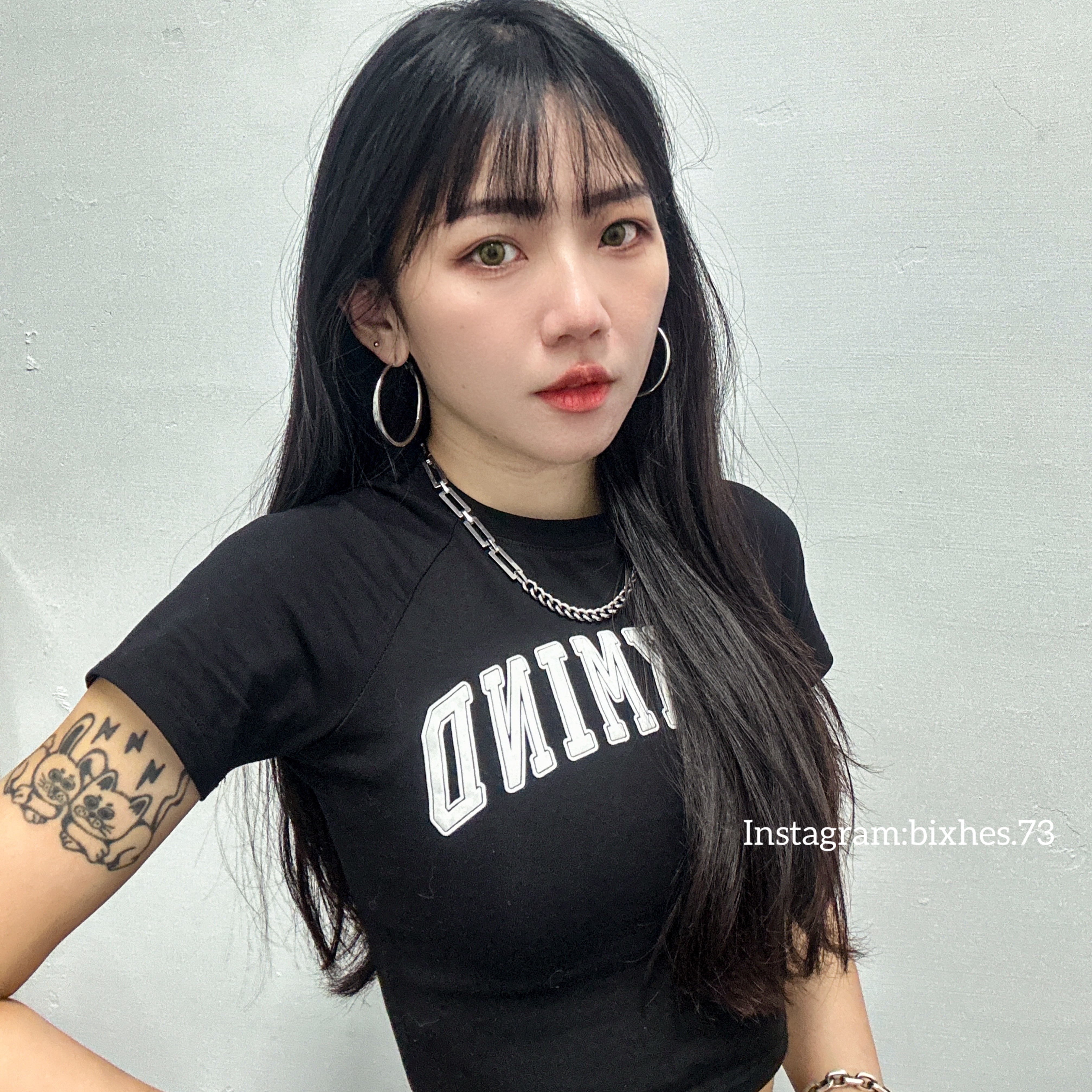 金屬銀光耳圈(K00086)