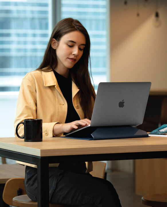 UNIQ Oslo MacBook 14" Laptop Sleeve with Foldable Stand