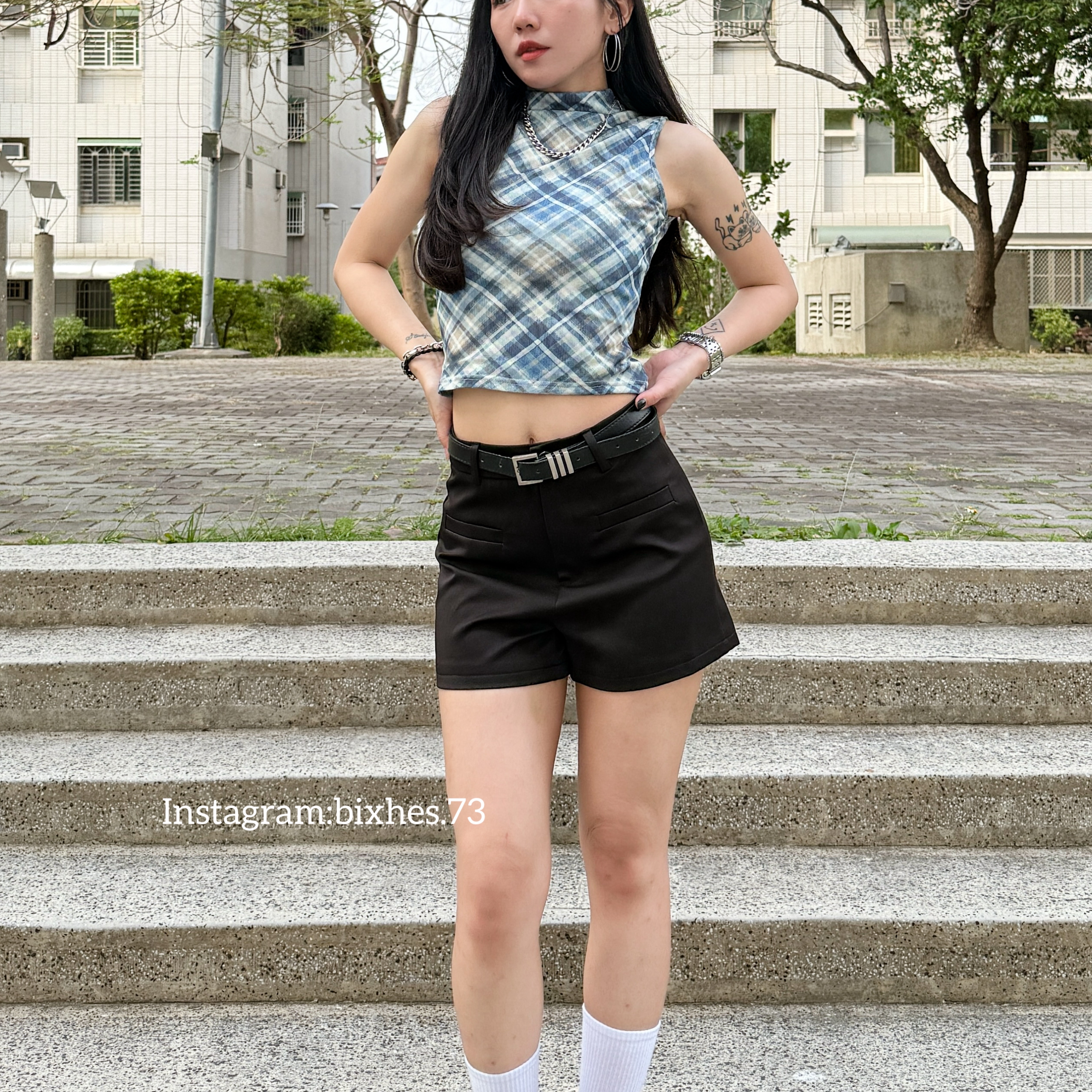 質感2色西裝短褲(E00125)