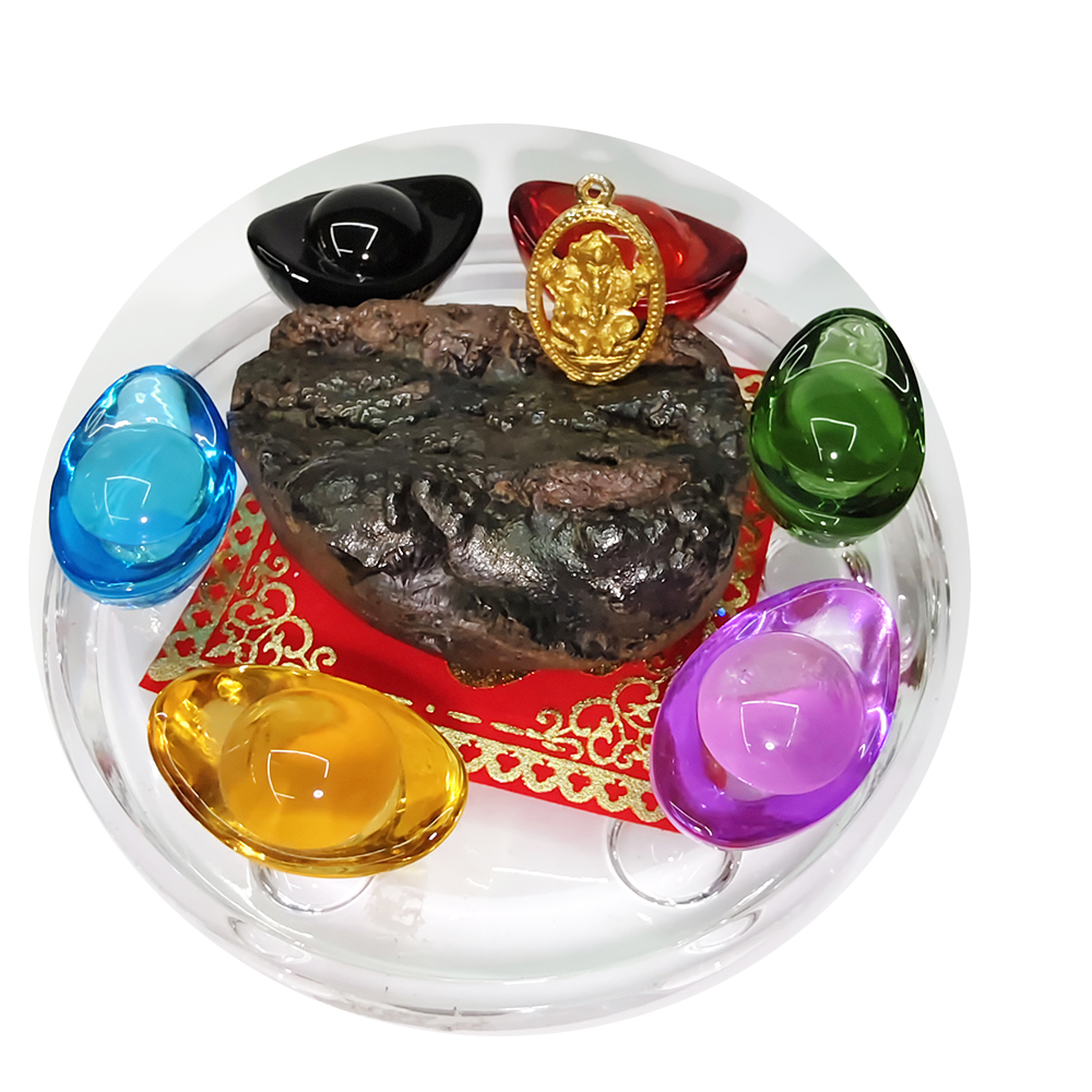 象鼻財神&生命之鐵{流鐵}七彩鎳萊&元寶聚寶盆【十方】129794