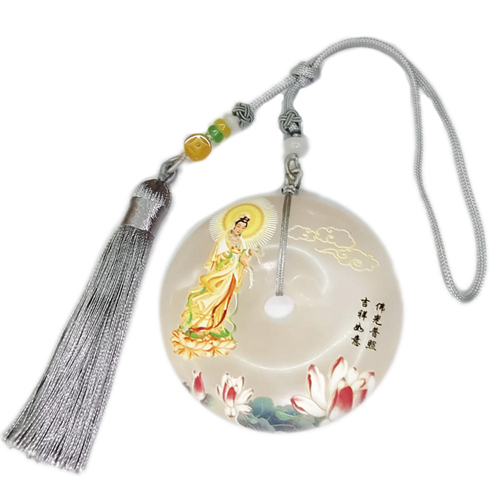 白衣觀音 土耳其白玉吉祥掛飾【十方】146821