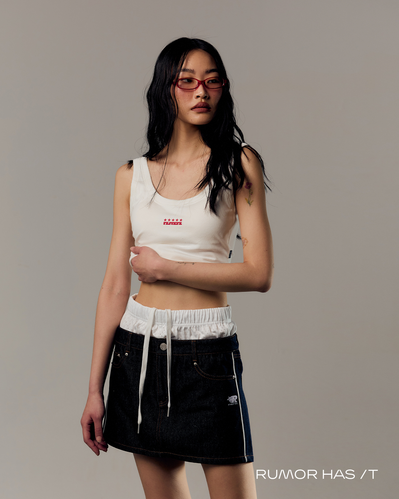 Raw Denim Mini Skirt