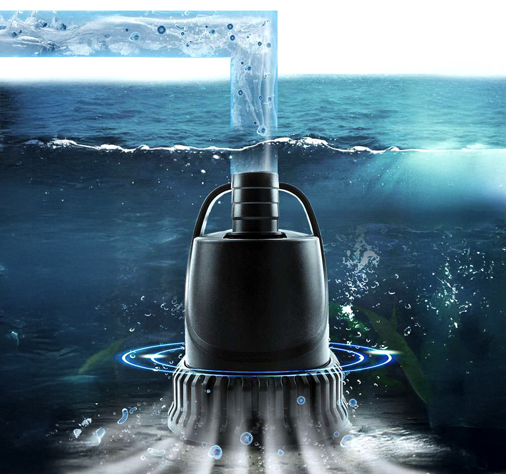 渦輪式旋轉進水 輕鬆吸走魚類殘渣