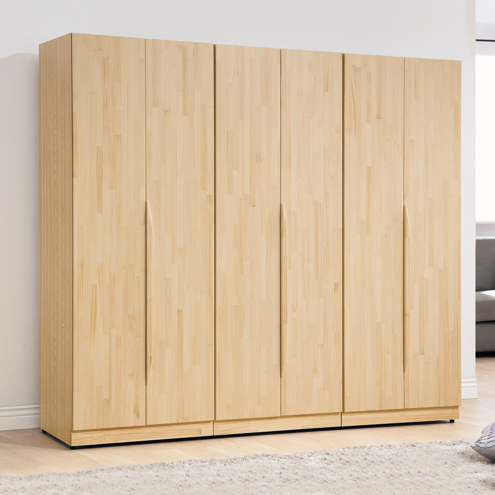 懷特7.6尺北歐風六門衣櫃組合