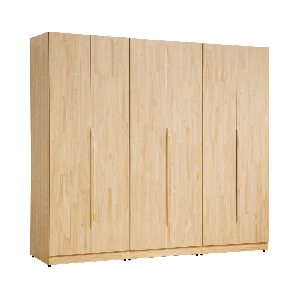 懷特7.6尺北歐風六門衣櫃組合