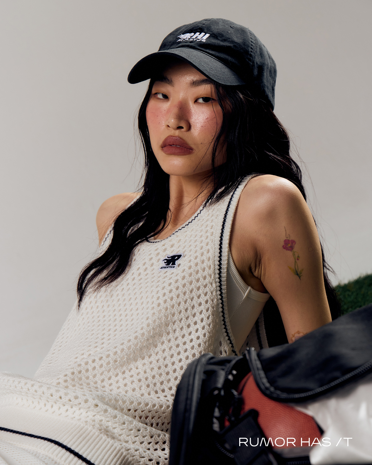 White Retro Mesh Tank Vest