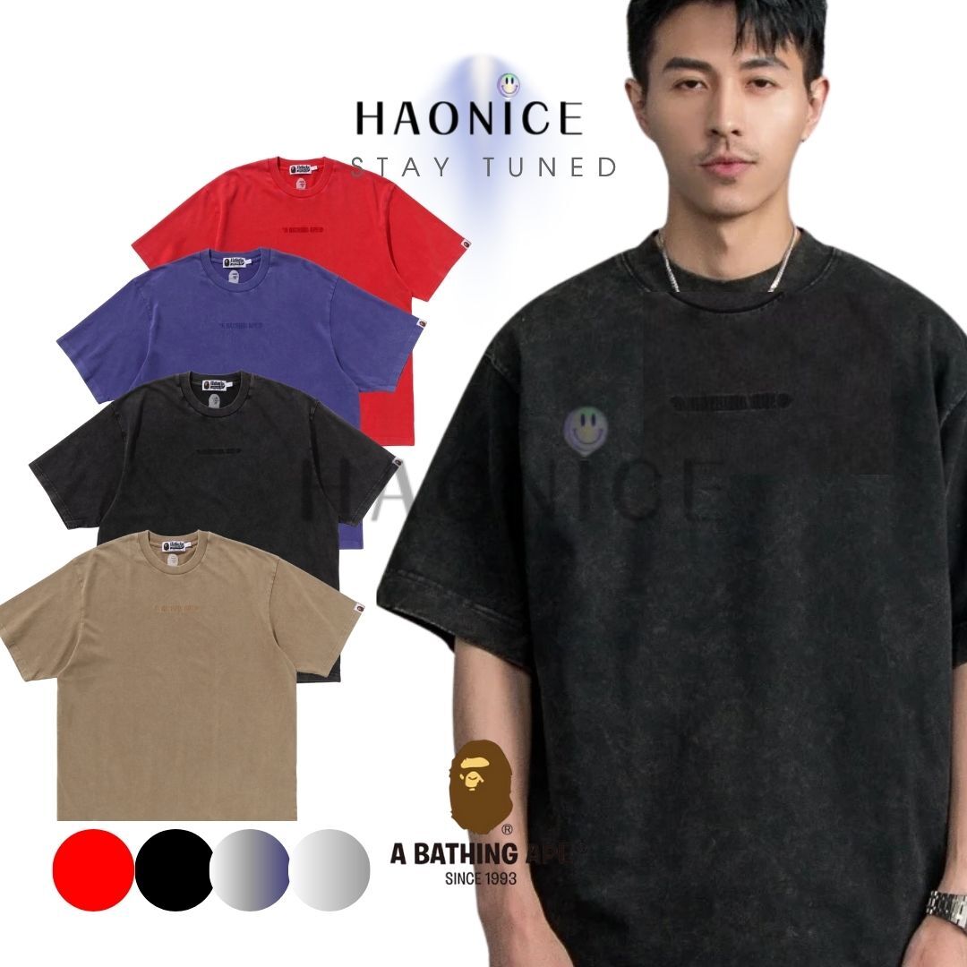 【HAO NICE 】香港經銷商🇭🇰100%日本🇯🇵正品 日本潮流 BAPE GARMENT DYE BATHING 扎染小猿人 素色百搭短T