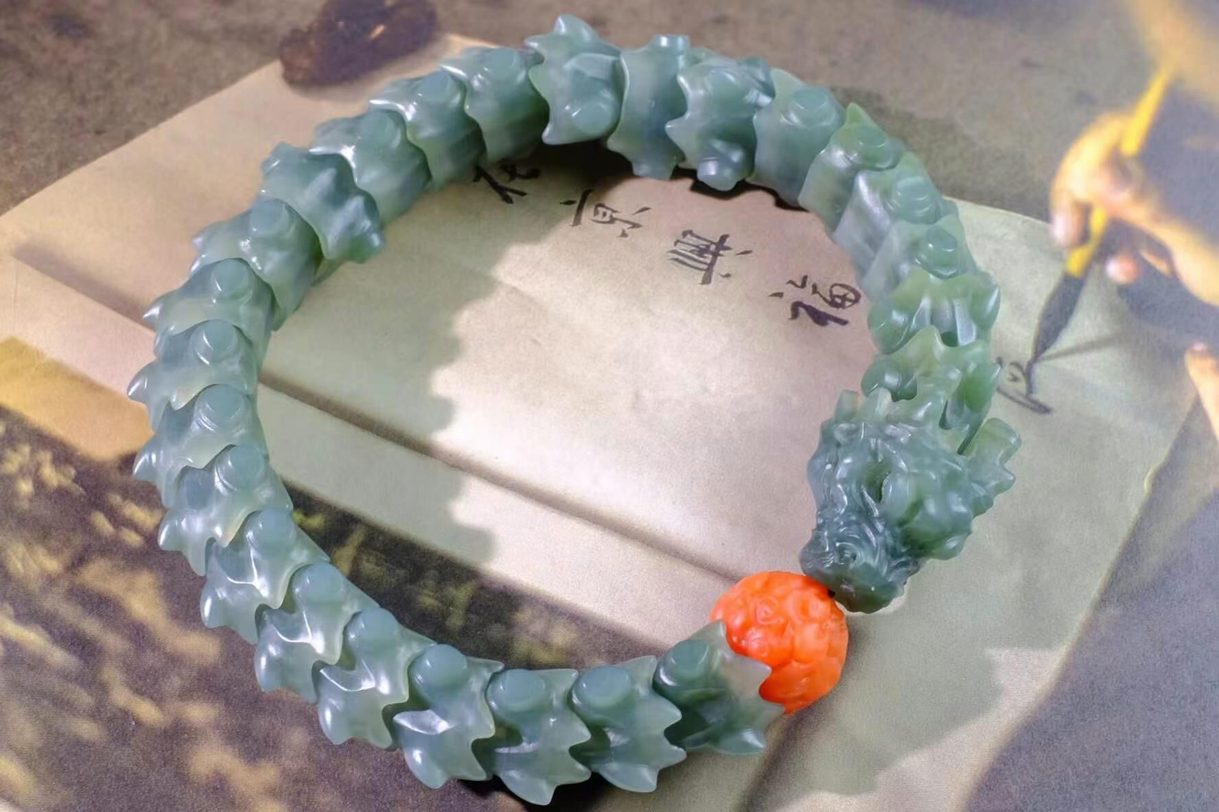 42476 和田玉藍調手串