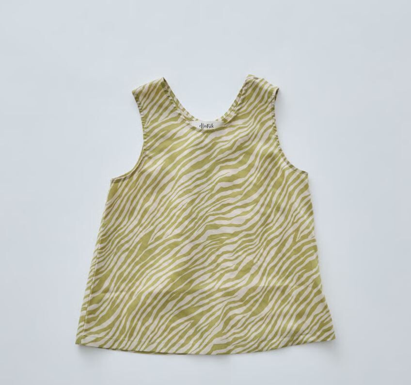 ELFINFOLK 斑馬紋鬃毛背心 Zebra Tategami Tanktop-yellow green