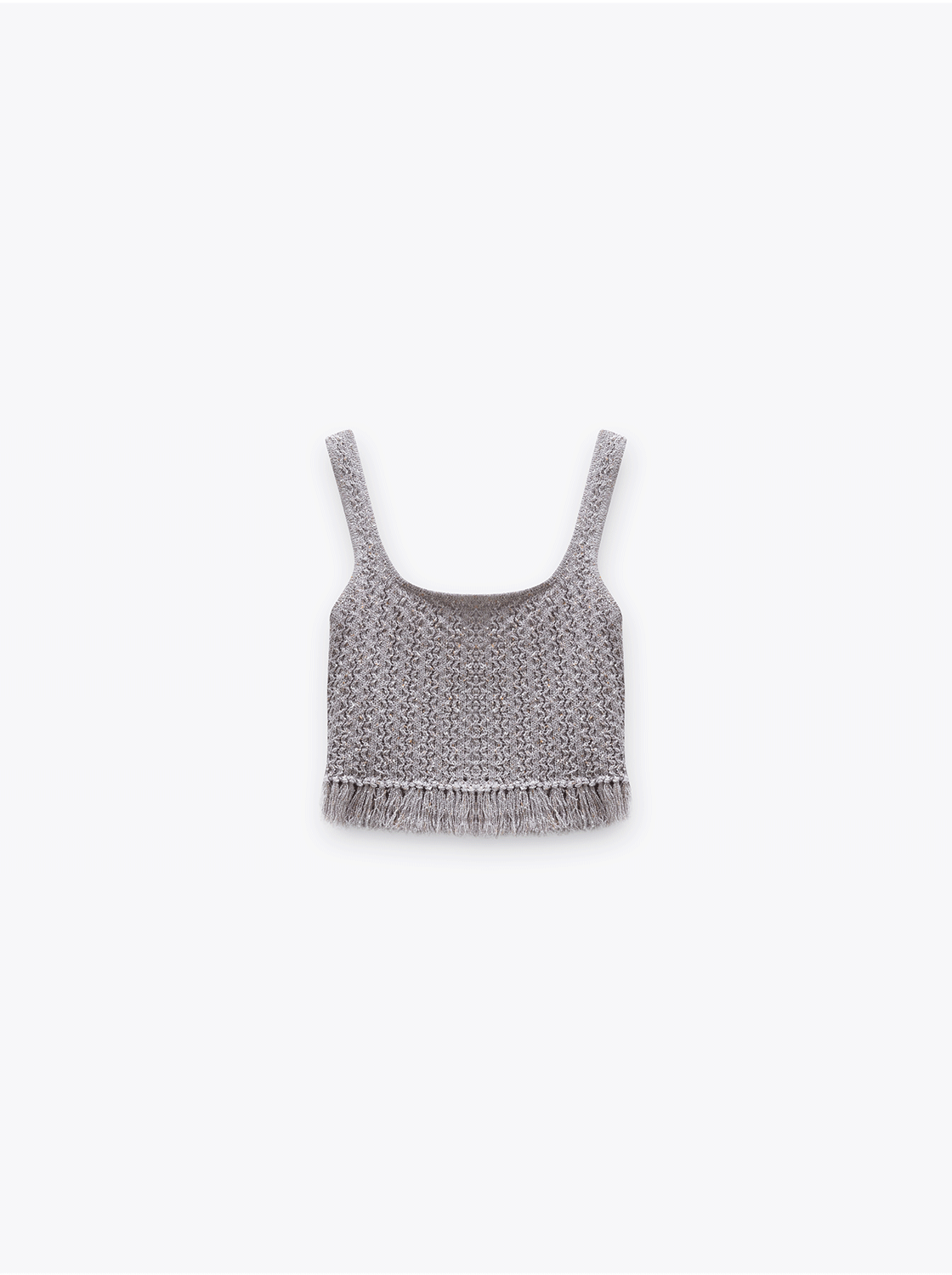 度假感流蘇毛織背心