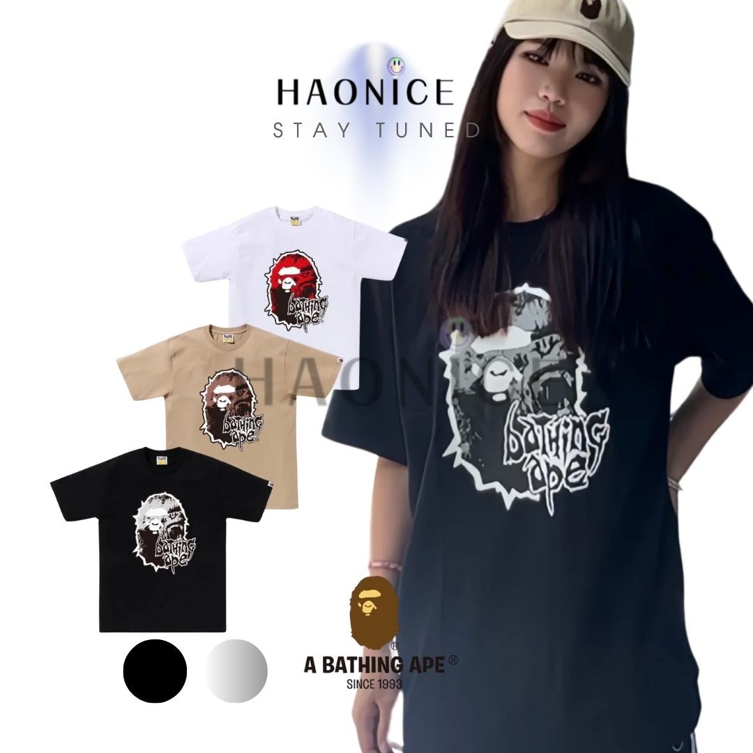 【HAO NICE 】香港經銷商🇭🇰100%日本🇯🇵正品 日本潮流BAPE MAD APE HEAD TEE 瘋狂 憤怒大猿人頭LOGO 百搭款 XX273
