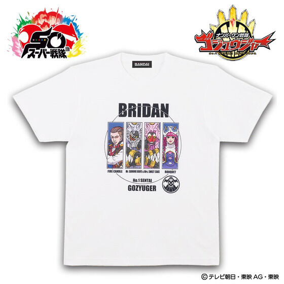 236791 Pbandai 預訂 2025/11月 ナンバーワン戦隊ゴジュウジャー×K-SuKe　ブライダンTシャツ　スクエア柄