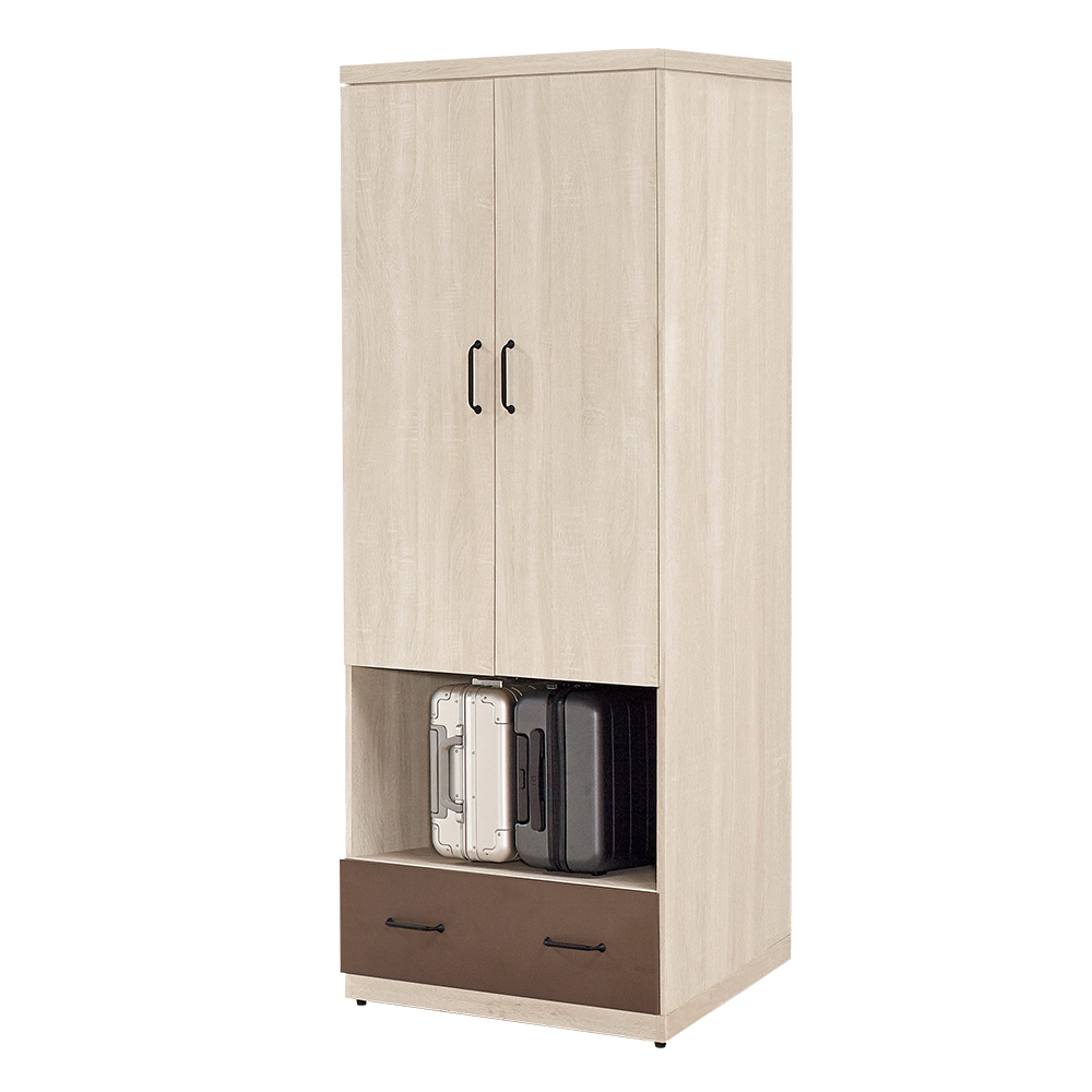 比恩2.7尺開放式衣櫃(二門+一抽)