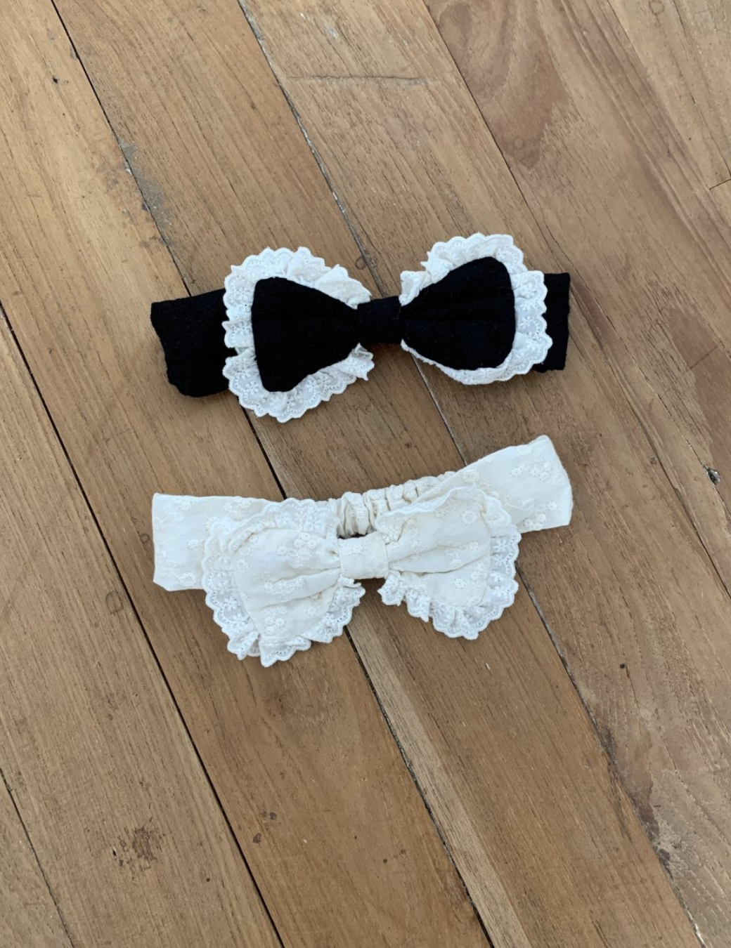 蕾絲立體蝴蝶結髮帶（2色）