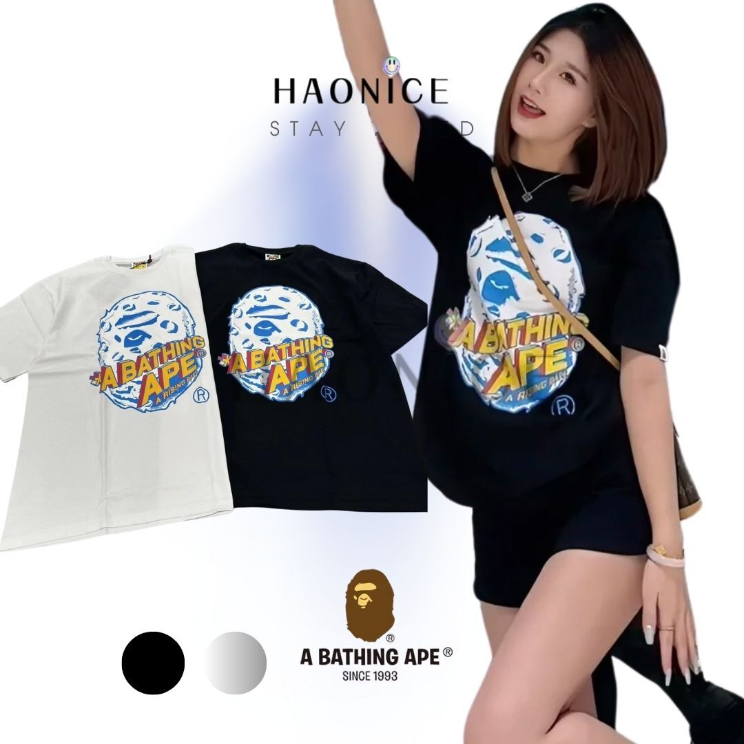 【HAO NICE 】香港經銷商🇭🇰100%日本🇯🇵正品 日本潮流 Bape月球經典猿人頭 漫畫風火箭字母 百搭款🔥XX021