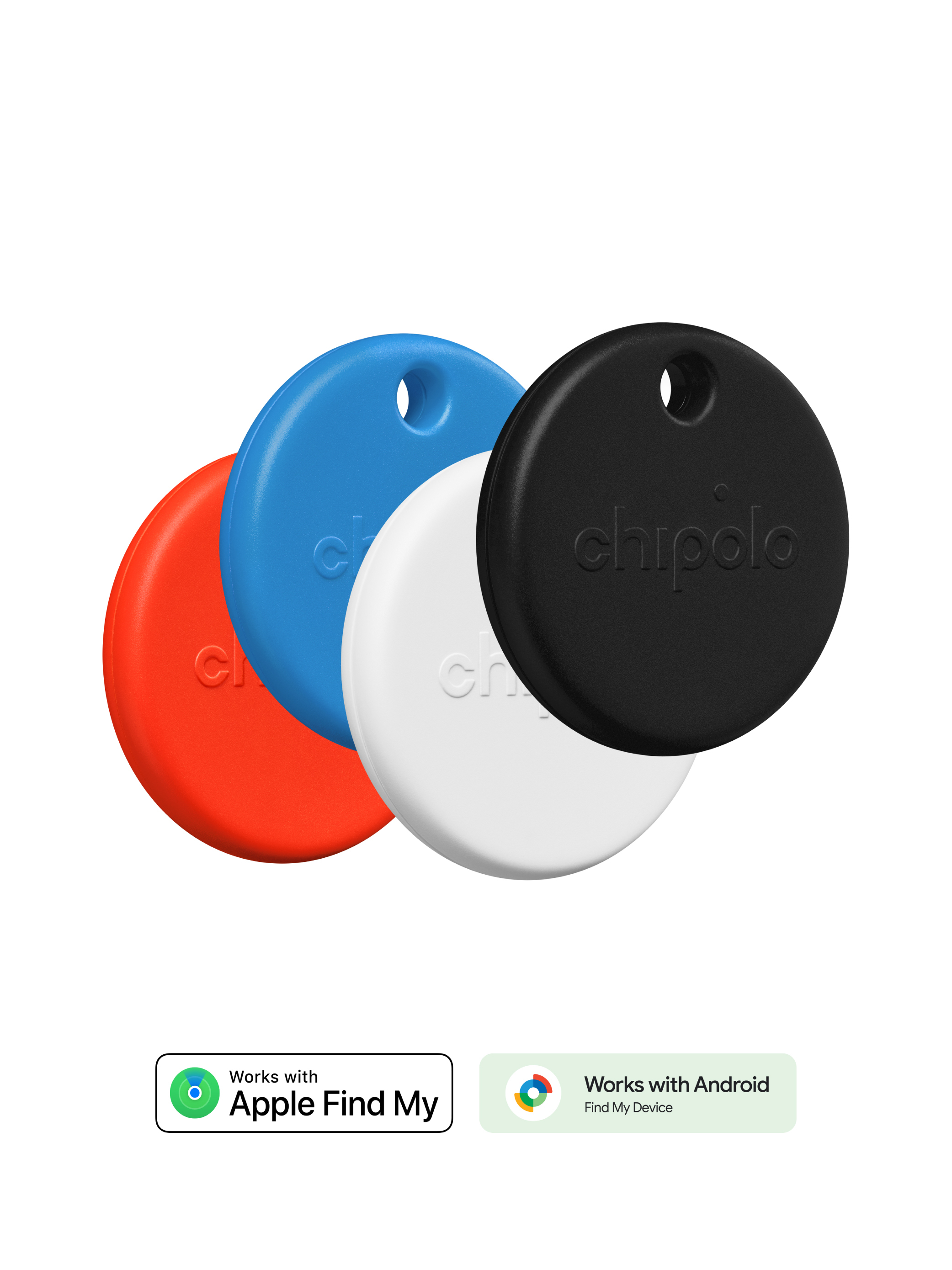 Chipolo POP 防丟小幫手 (4入組 • 蘋果、安卓兼容）