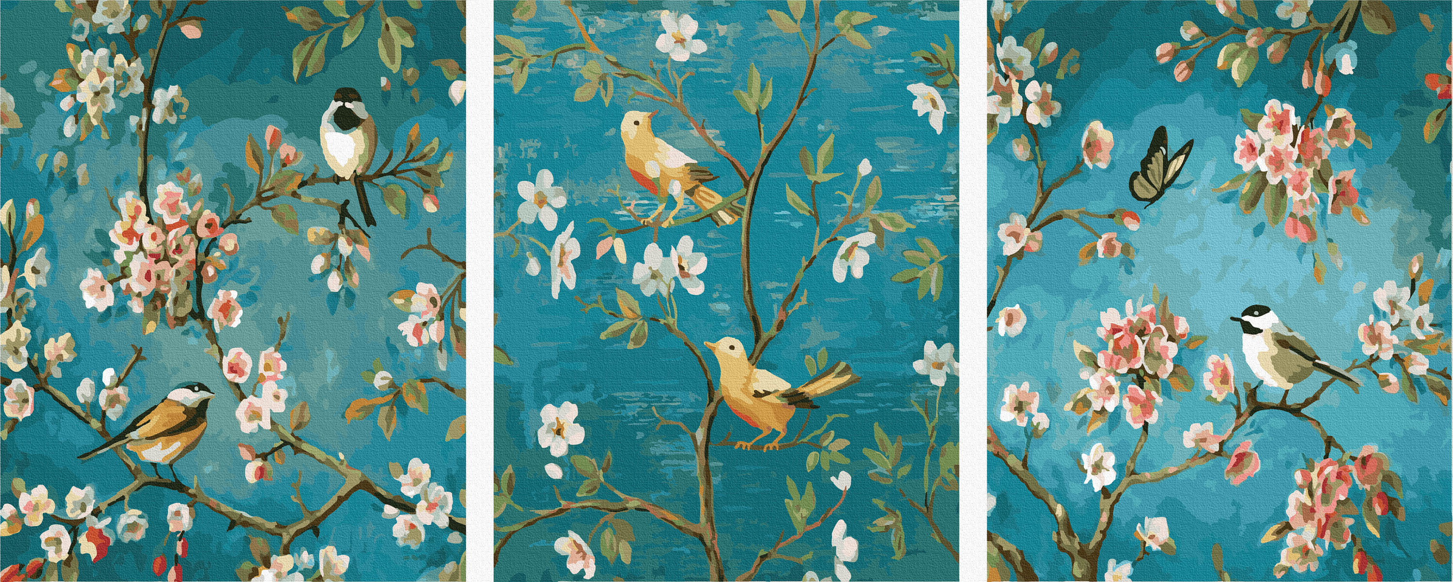 【95140】杏花香林   40*50CM*3
