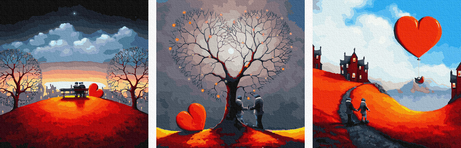 【95250】攜手同心  50*50CM*3
