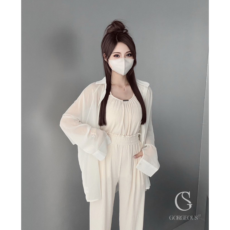 LE017 現貨「仙女飄飄襯衫外套」