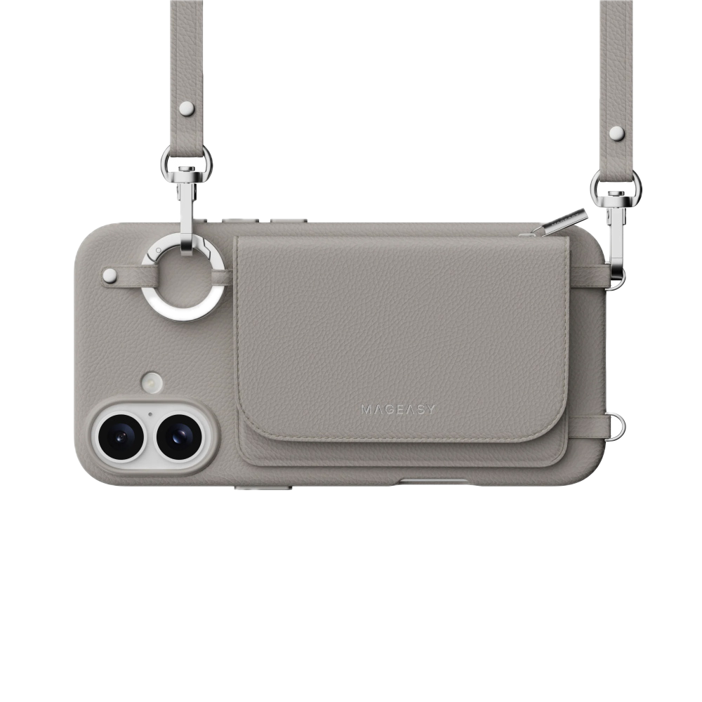 【MagEasy】IPhone 16 系列 Pouch M 錢包掛繩支架磁吸手機殼