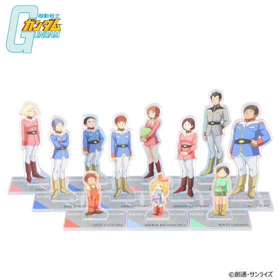 232639 Pbandai 預訂 2025/8月 機動戦士ガンダム キービジュアル キャラクター オーロラアクリルスタンド（全11種）